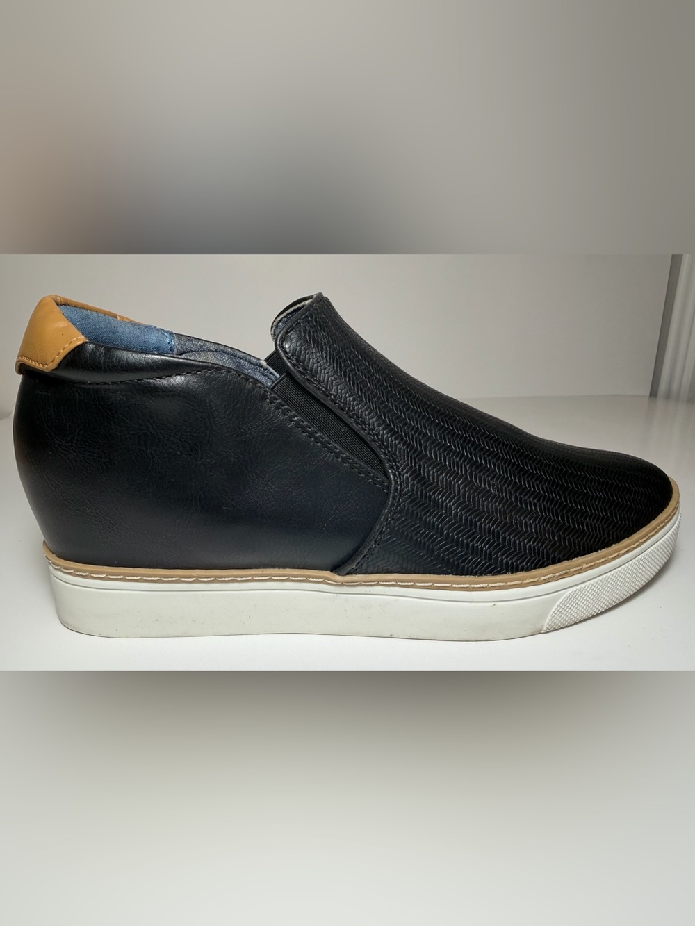 Dr. Scholl's Black "If Only" Hidden Wedge Slip-On Sneakers 8.5M